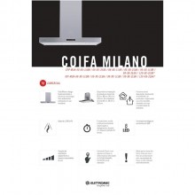 Coifa Milano Ilha Elettromec 90cm 127V/220V Titanium Gourmet